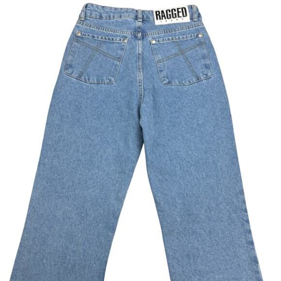 THE RAGGED PRIEST Mom Jeans In Light Wash Denim Size 24 - Picture 5 of 7